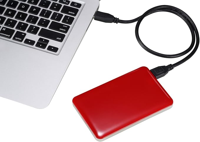 U3 2.5 inch USB 3.0 Mac Edition Portable External Hard Drive - Red (120GB)