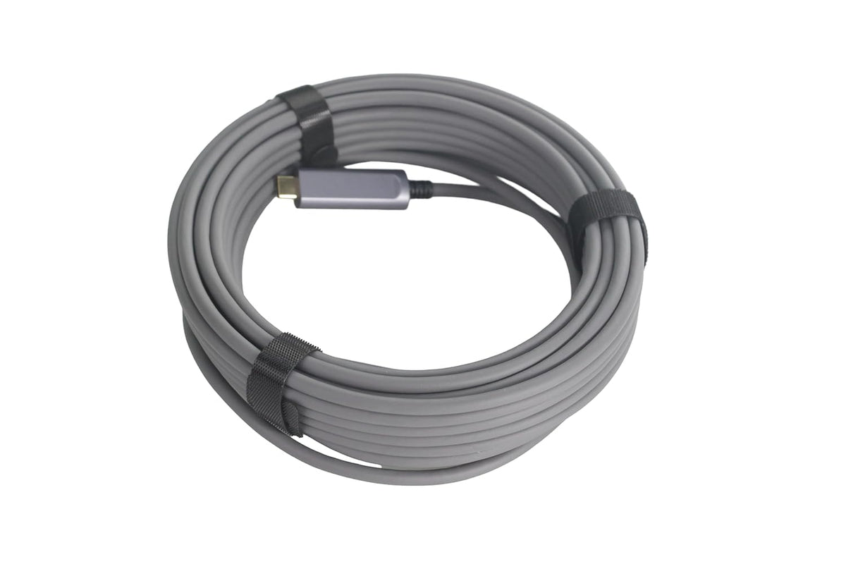 Fiber Optic USB A to USB C Cable(33ft),High Speed 10Gbps USB 3.2 Gen2 Active Optical Cable for VR, Webcam, Laptop,Camera,Projector etc,Grey