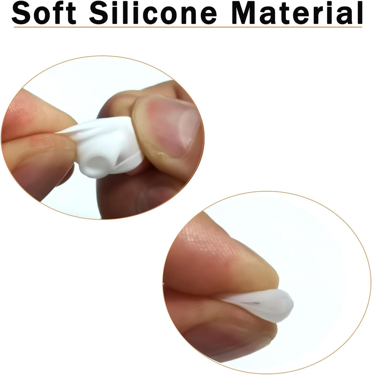 Replacement Earbuds Tips for True Wireless Earbuds Universal Silicone Ear Tips Fit 4.5mm-6mm Nozzle 6 Pairs LMS White
