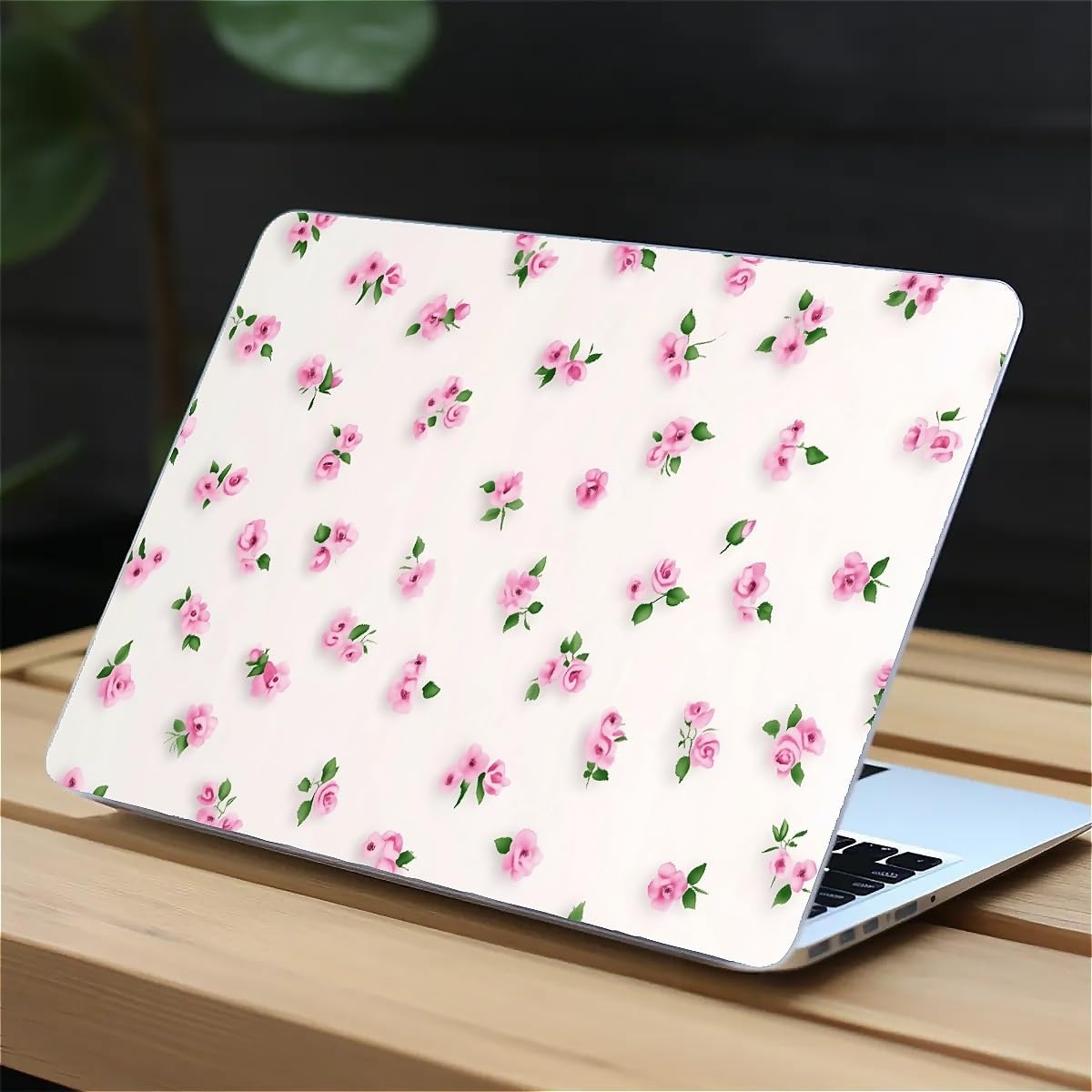 Compatible with MacBook Air 13.3 13.6 Inch Case 2022 2021 2020 2019 Plastic Hard Shell Case Cover,13.6 Air (A2681) M2 2022, Pink Rose