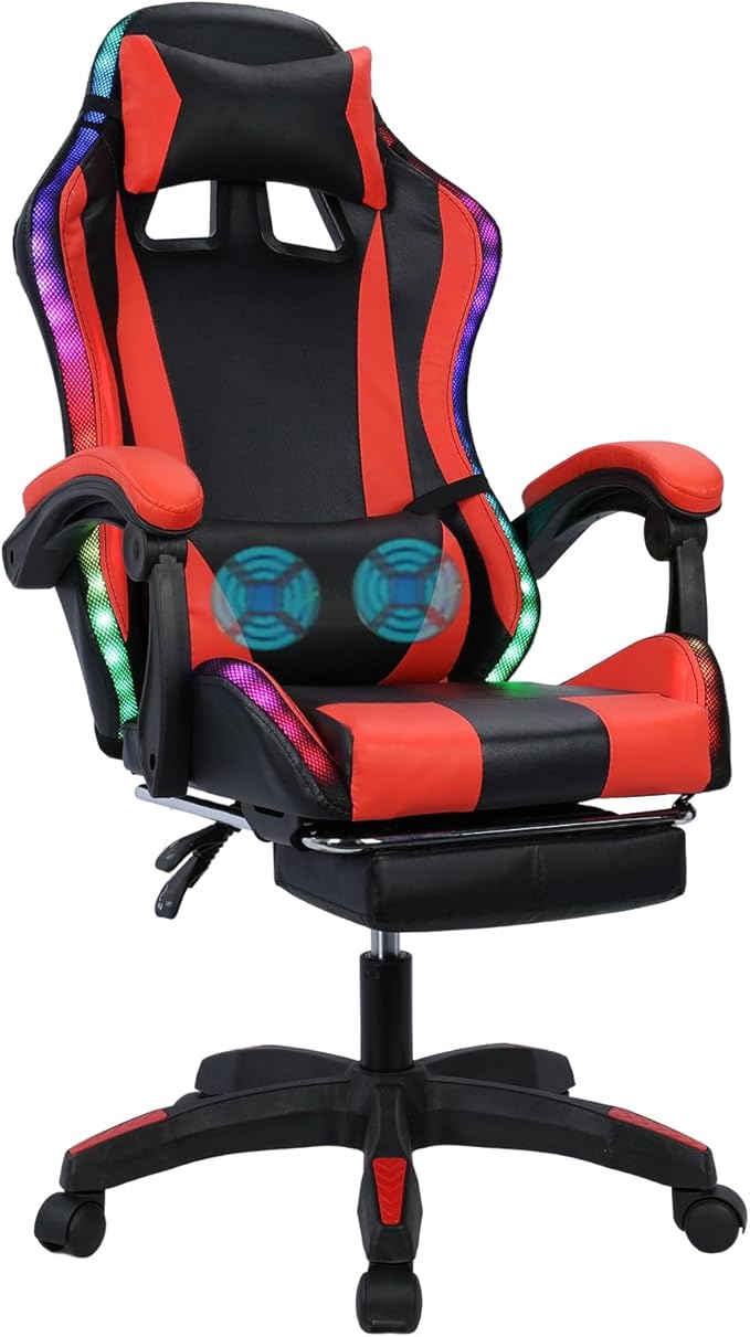 YOXIER Gaming Chair for KidsGaming Desk Chair with FootrestErgonomic Gaming Chair with Massage &amp Height AdjustableBig and Tall Gaming Chair for Adults with 350lb CapacityVideo Game Chair for K