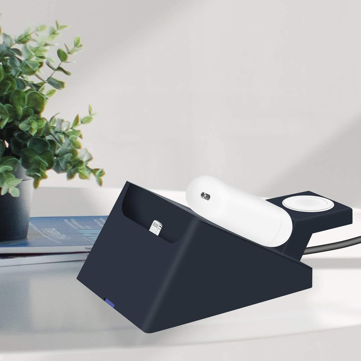 Suitable for iPhone MagSafe Battery Park Wireless Charging Stand, 3in1 Charging at The Same time. Support PD20W Output. Compatible with Apple Watch/Airpods Charging