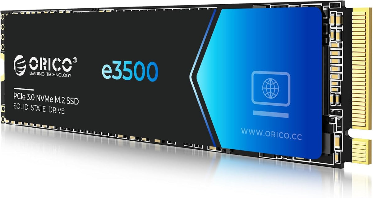 ORICO 512GB M.2 NVMe SSD, PCIe Gen3x4 M2 2280 SSD, Up to 2800MB/s Read & 1300MB/s Write, 3D NAND Flash Internal Solid State Drive with SLC Cache, Compatible with Laptops PC Desktops-e3500