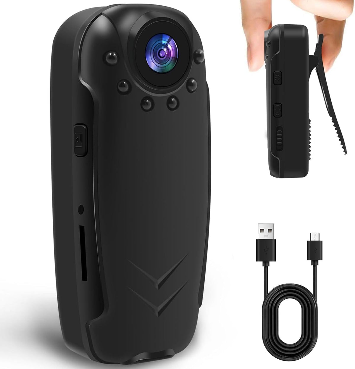 HKFUG 1080P 10HR Valentine's Day Mini Body Camera, HD Portable Video Recorder with Night Vision, Motion Detection