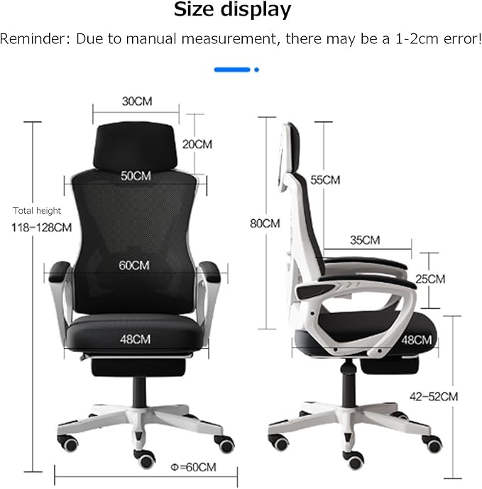 Ergonomic Gaming Chair Comfortable and Breathable Office Chair Height Adjustable Computer Chair with Footstool Xiaoyao Function(BlackBlue_with)