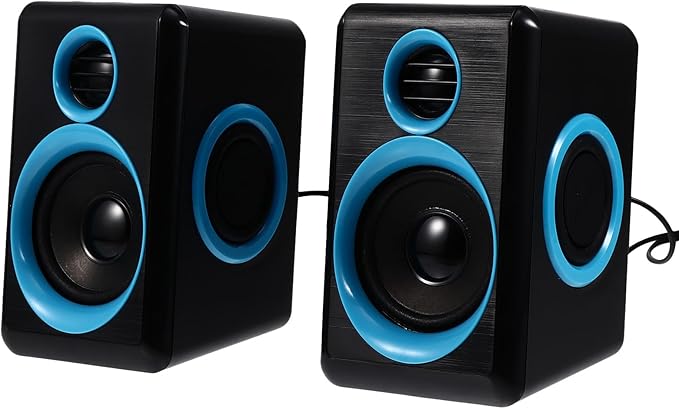 Mini USB 2.0 Computer Speakers with Surround Sound Compact Desktop and Laptop Multimedia Speaker Compatible with Dc 5v Power for Home and Office Use