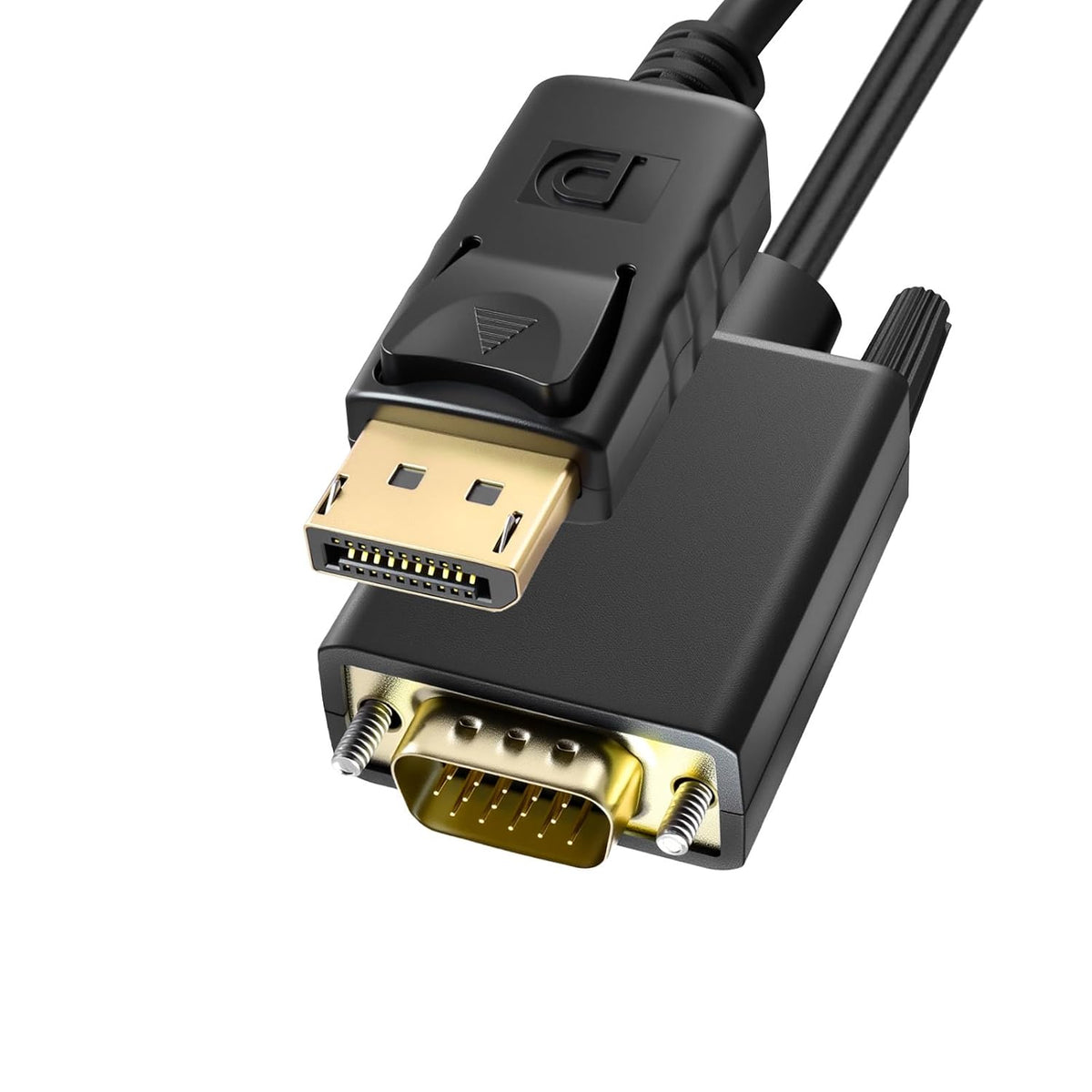 6FT, 1080P Danfetsoy Displayport to VGA Cable Displayport to VGA Adapter Male to Male Cord Gold-Plated HD Video DP