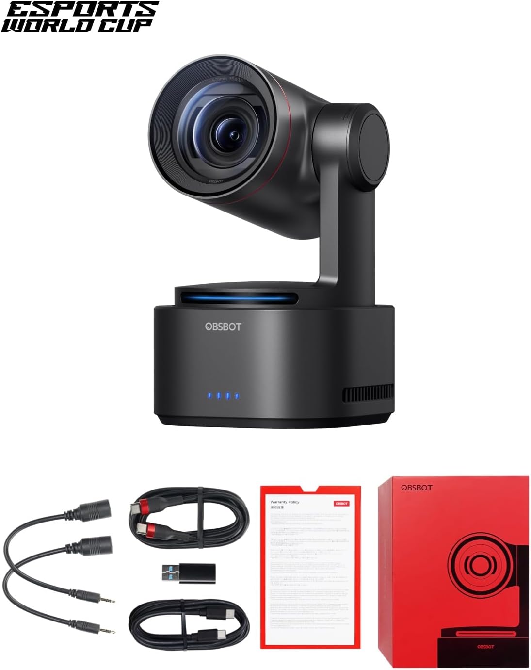 OBSBOT Tail 2 PTZR NDI Camera 4K@60FPS, Pro AI Tracking, 1/1.5" CMOS, 50MP, 5X Optical Zoom, 12X Hybrid Zoom, SDI/HDMI/IP/USB 3.0 Output, Live Streaming for Education, Conference, Worship, Live Events