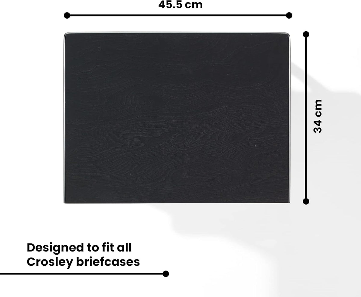 Crosley Manchester Record Player Stand, Media Console with Vinyl Storage, Modern Home Organizer, Black