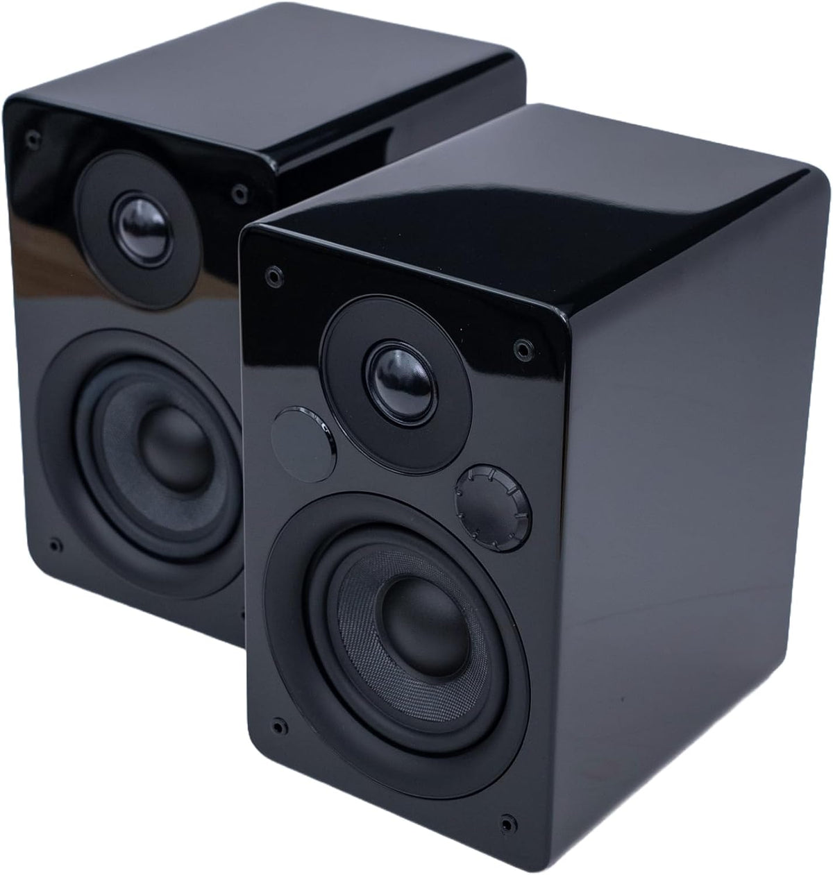 Peachtree Audio M24x Powered Bluetooth Bookshelf Speakers (Pair) – Real Bamboo | Hi-Fi Sound, 5.25” Woofer, RCA, Optical, USB Charging, Subwoofer Out | Ideal for TV, Turntables & PCs
