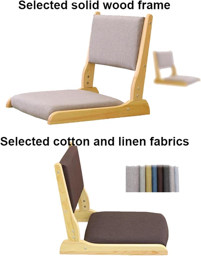 BTZHY Floor Chair Lazy Couch Tatami Chair Tatami Foldable Floor Chair Living Room Chair Floor Seat Home Bay Window Lazy Backrest Chair for Living Room BedroomBalconyC