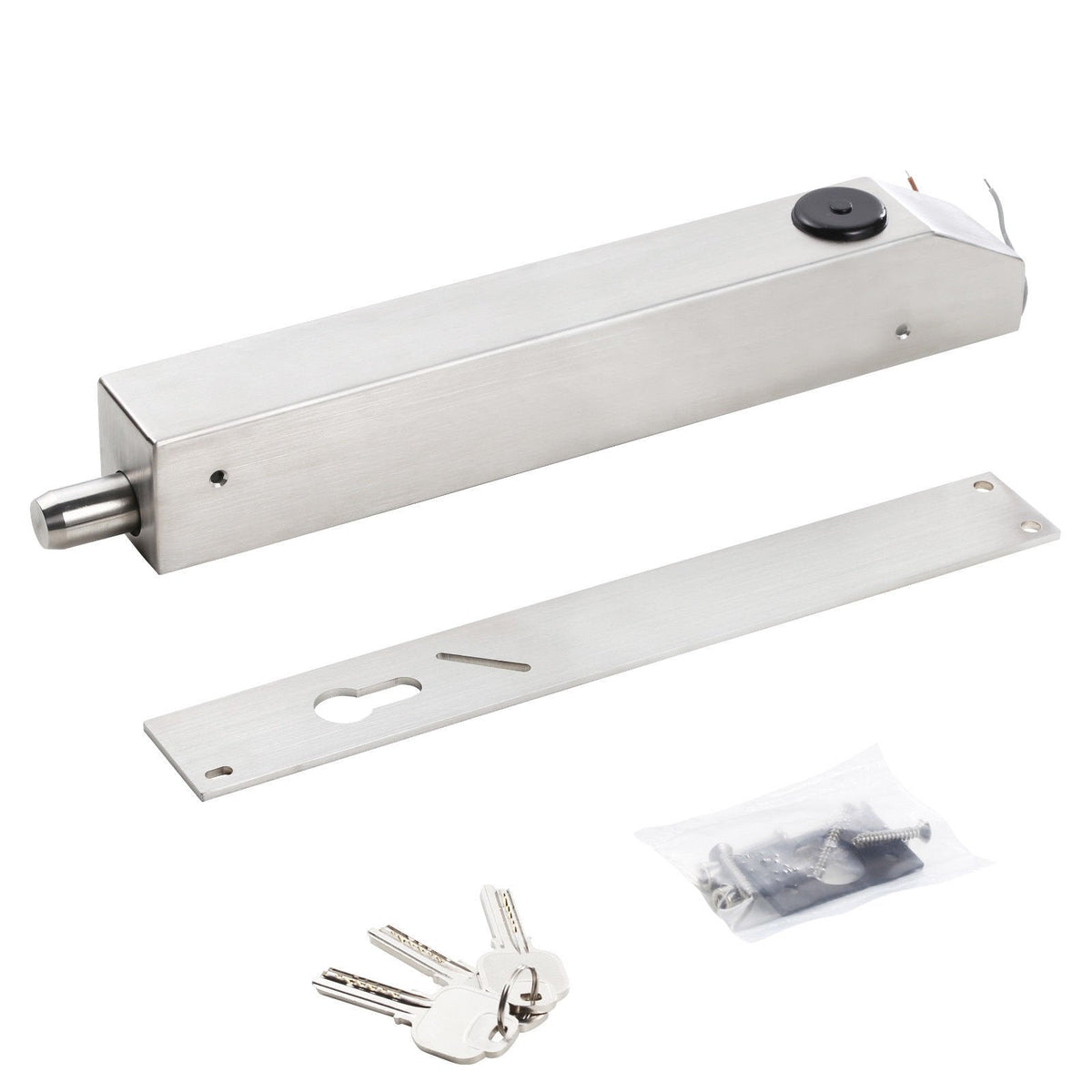 UHPPOTE Fail Secure Electric Bolt Lock Surface Mounted W/Cylinder for Steel Heavy Door