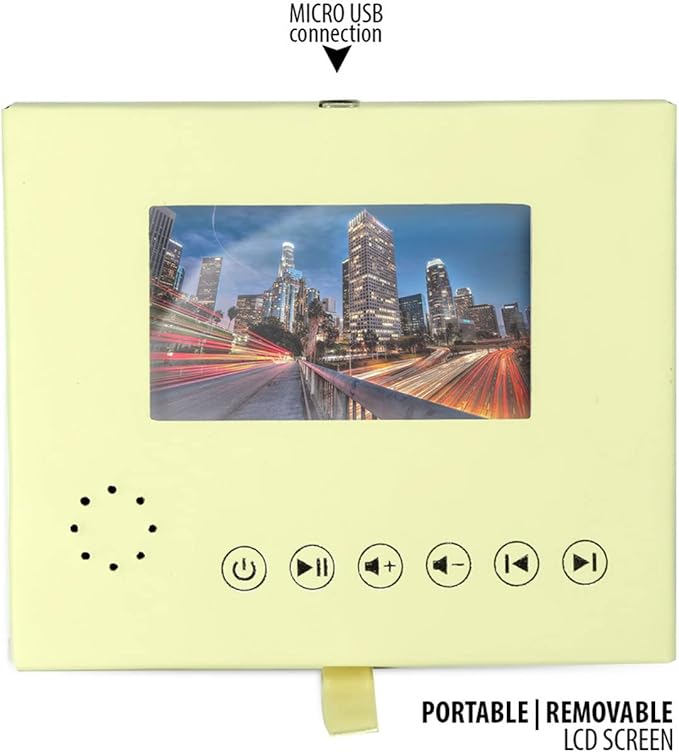 Contemporary 30 Note Hi Gloss Macassar Finish 3.6 LCD Video Jewelry Box - at Last