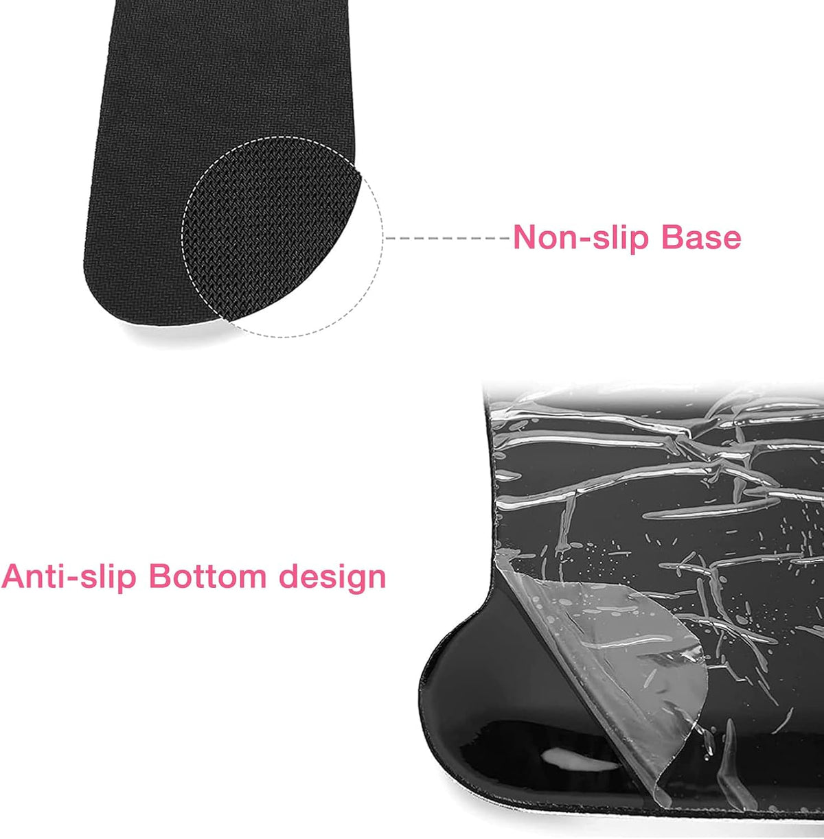 MOSISO Wrist Rest Support for Mouse Pad & Keyboard Set, Ergonomic Mousepad Non-Slip Base Home/Office Pain Relief & Easy Typing Cushion with Neoprene Cloth & Raised Memory Foam, Brown