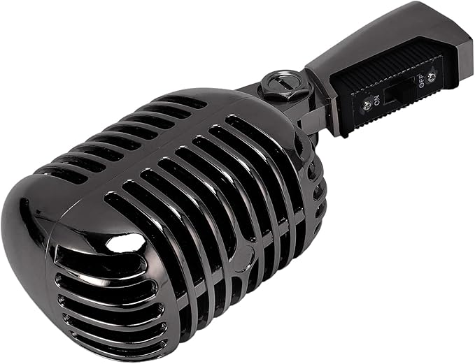 Dpofirs Dynamic Microphone with Rugged Design and Cardioid Pickup - Studio Quality Sound for Live Performances and Singing Plug and Play Shockproof Structure (Gunmetal Grey)
