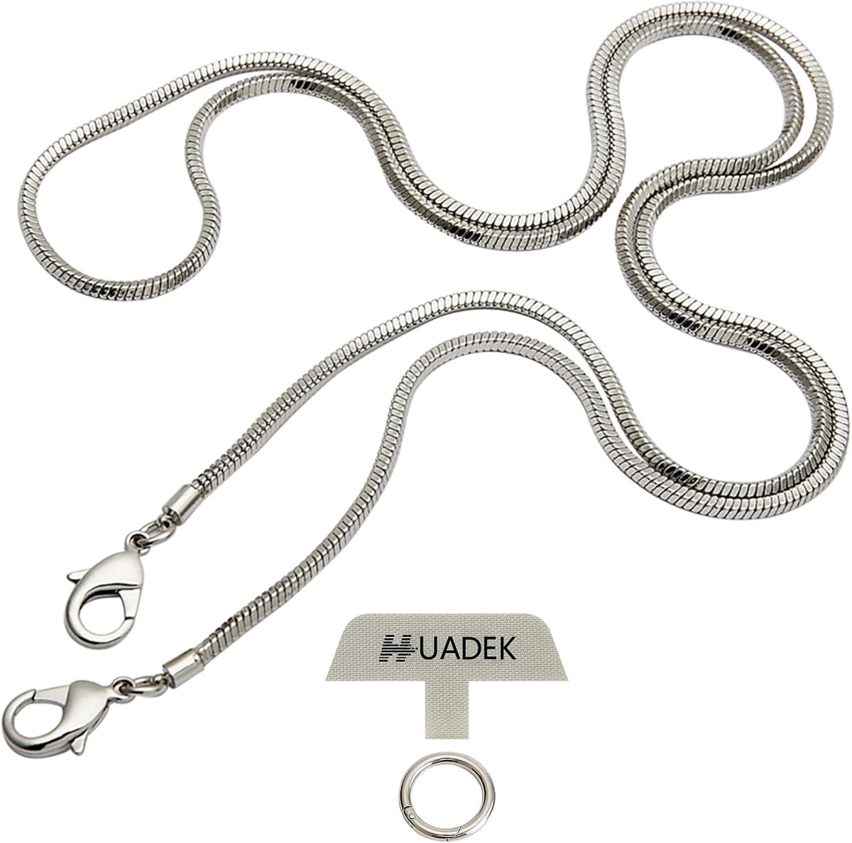 Snake Chain Phone Strap Universal phone lanyard phone strap connector (Snake-Chain（Silver color） F6)
