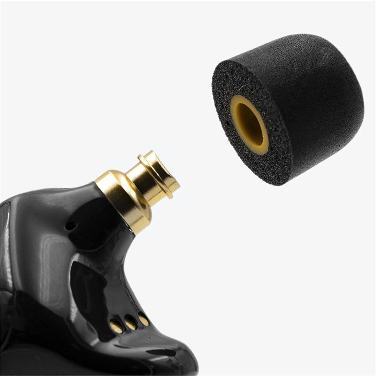 Linsoul Tripowin TP45 Spiral Groove Memory Foam Eartips, 2 Pairs in Ear Monitor Ear Plugs Suitable for 4.5mm-6.5mm Earphone Nozzle (M)