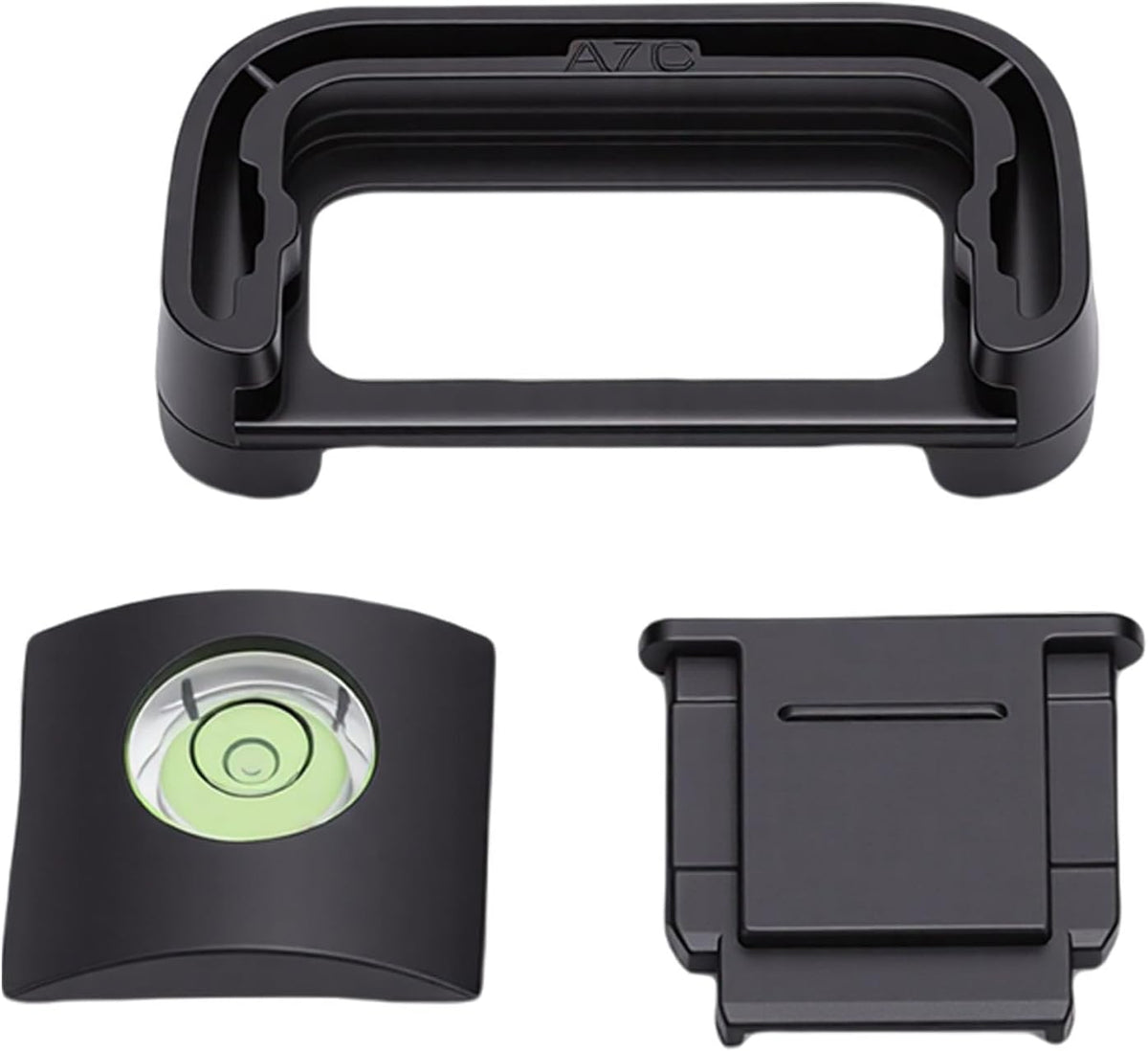 A7C Pomya Eyecup Viewfinder & Hot Shoe Cover with Bubble Level for Camera - Silicone Eye Cup, Protector Cap, AntiGlare