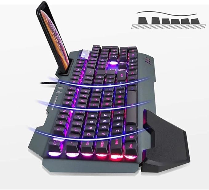 Marycan Keyboard Mouse Combo Gaming Keyboard and Mouse SetLED Backlit Mechanical Feel Business Office Keyboard Colorful Breathing Backlit Gaming Mouse for WindowsComputerDesktopPCNotebookLaptop