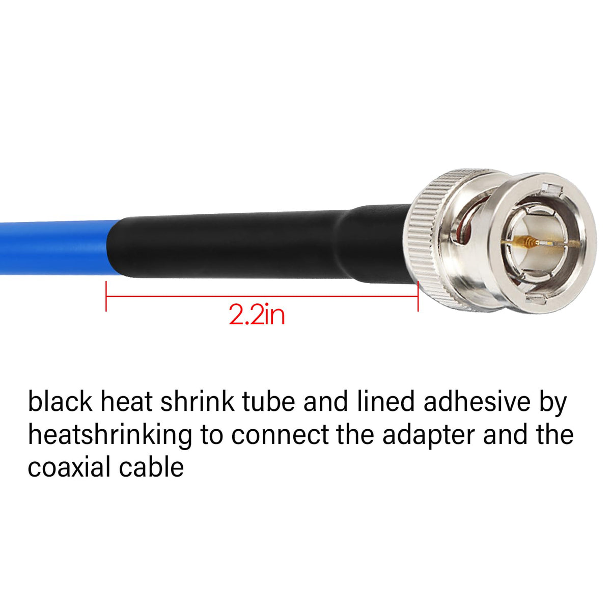 XRDS -RF 12G SDI Cable 1FT, SDI Video Cables 3G/6G/12G 75ohm BNC Male Cable Supports HD-SDI/3G/6G-SDI/4K/8K for Video Security Camera Converter
