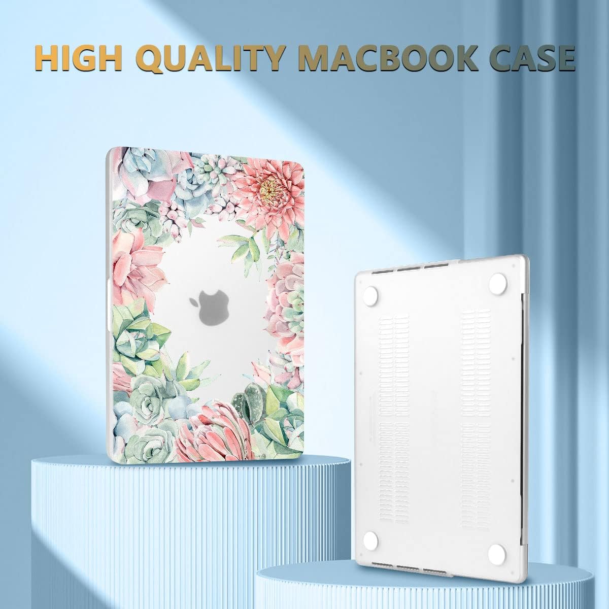 CISSOOK Succulent Hard Shell Case Cover for MacBook Pro 14 Inch 2021-2023 Release Model A2779 A2442 M1 M2 with Touch ID