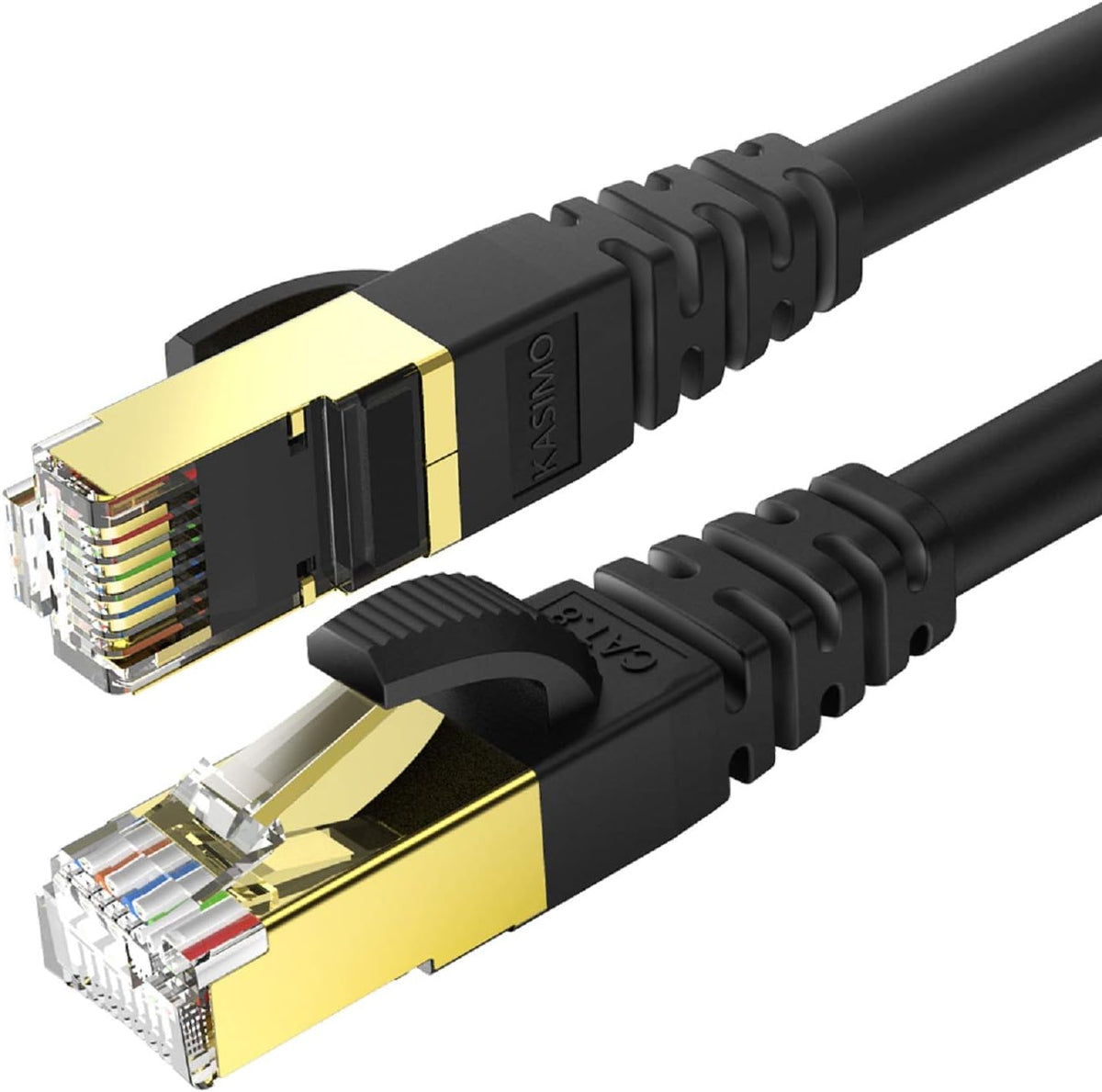 8 2 Cat8 40Gbps RJ45 26AWG 2FT 1 Pack) KASIMO Cat Ethernet Cable FT, Network LAN Cable High Speed with Gold Plated