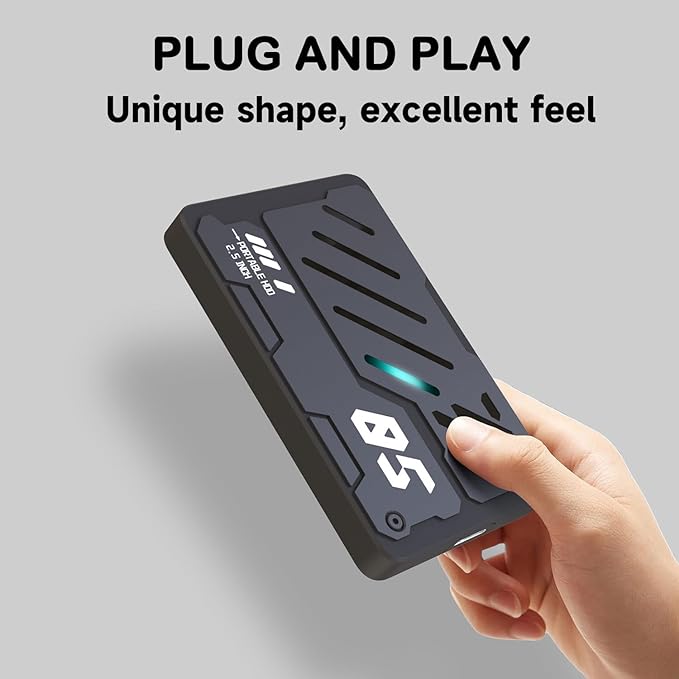 Ultra Slim Portable External Hard Drive USB 3.0 HDD Storage for PC Laptop Mac Xbox one PS4 PS5 (1TB)