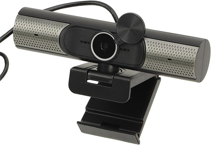 2K 30fps Webcam with Dual Noise Reduction Microphones Light Color Calibration Wide Angle View Plug and Play - Clear Imaging for Video Conference