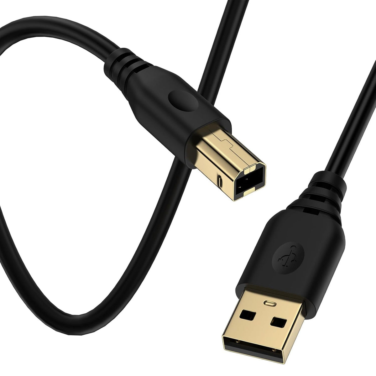 HUHUTa 6FT 2.0 Printer Cable USB Printer Cable USB-A to USB-B Cables, High Speed Scanner Print Cord for HP Canon Dell
