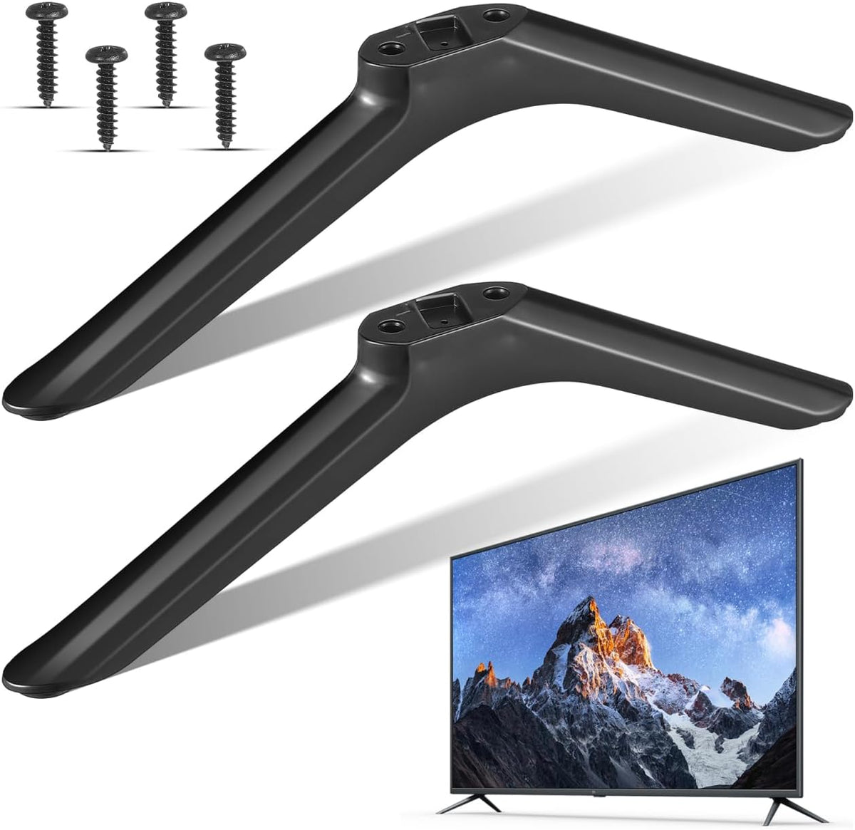 32 Inch BESTYASH Universal Tv Stand Legs with Screws Replacement Tv Feet Base Stand Mount for Smart Tvs Tabletop Use