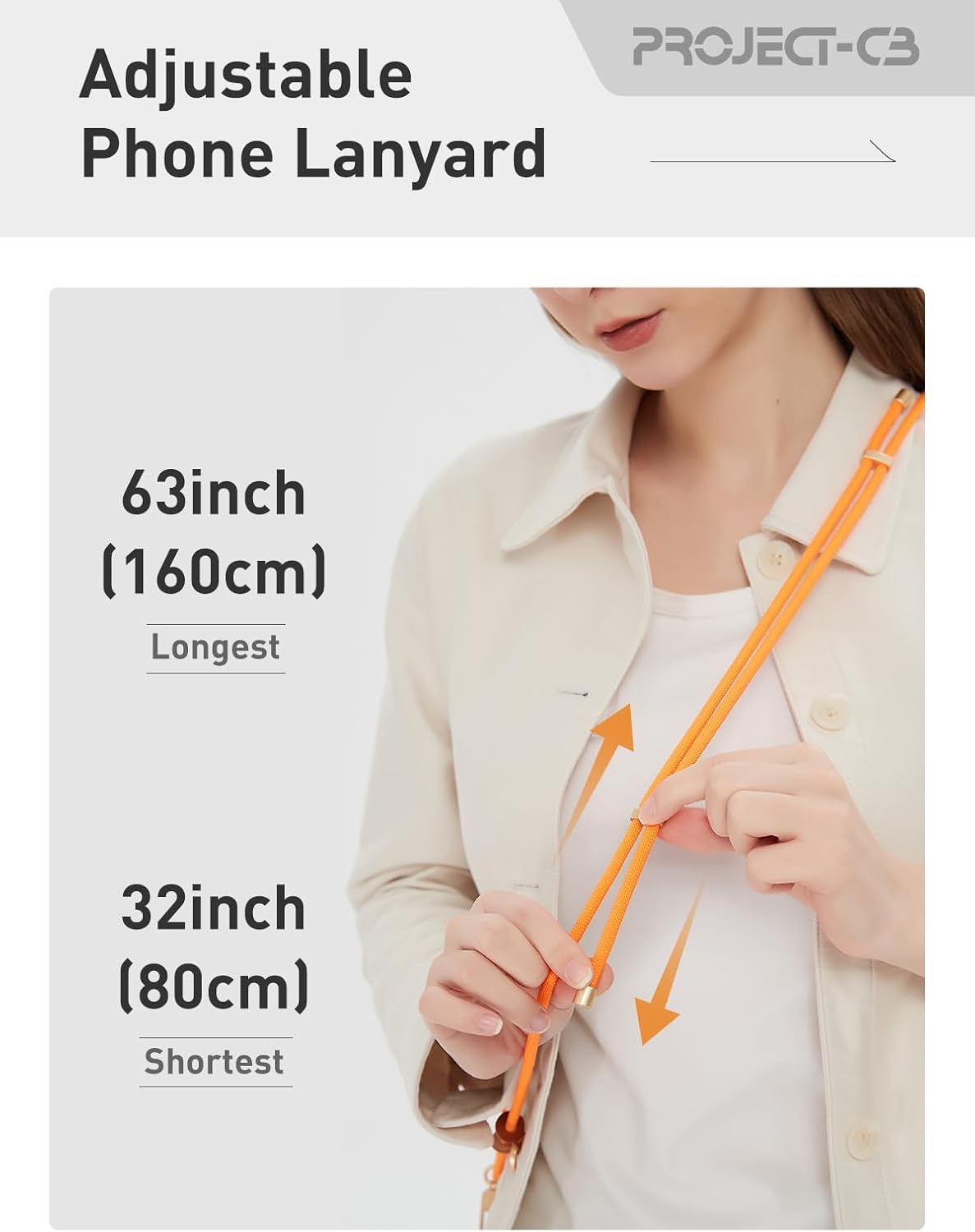 project-cb Cell Phone Lanyard 1,Phone Tether Tab 2,Phone Crossbody Strap,Lanyards for Around the Neck,Adjustable Phone Strap(Purple-G)