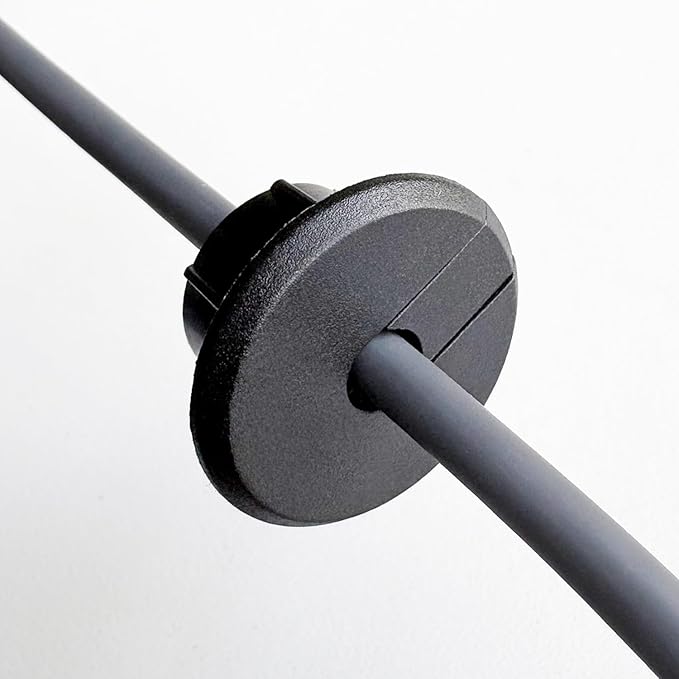 Sactulaz Wall Bushing Grommet for Starlink Dishy Router Ethernet adapter Cable, Starlink Cable Routing Kit Feed-Through for 1 inch Wall Hole and Furnitures Wire Hole (Black, 2 Pack)