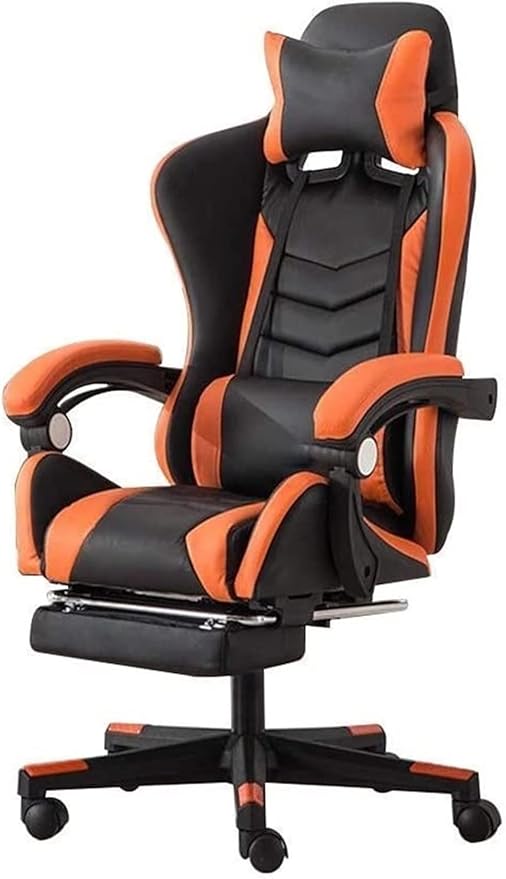 Office Chair E-Sports Chair Ergonomic Office Chair High Back Gaming Chair Swivel Chair Racing Chair Office Chair Computer Chair Chair (Color : Orange#1) Needed