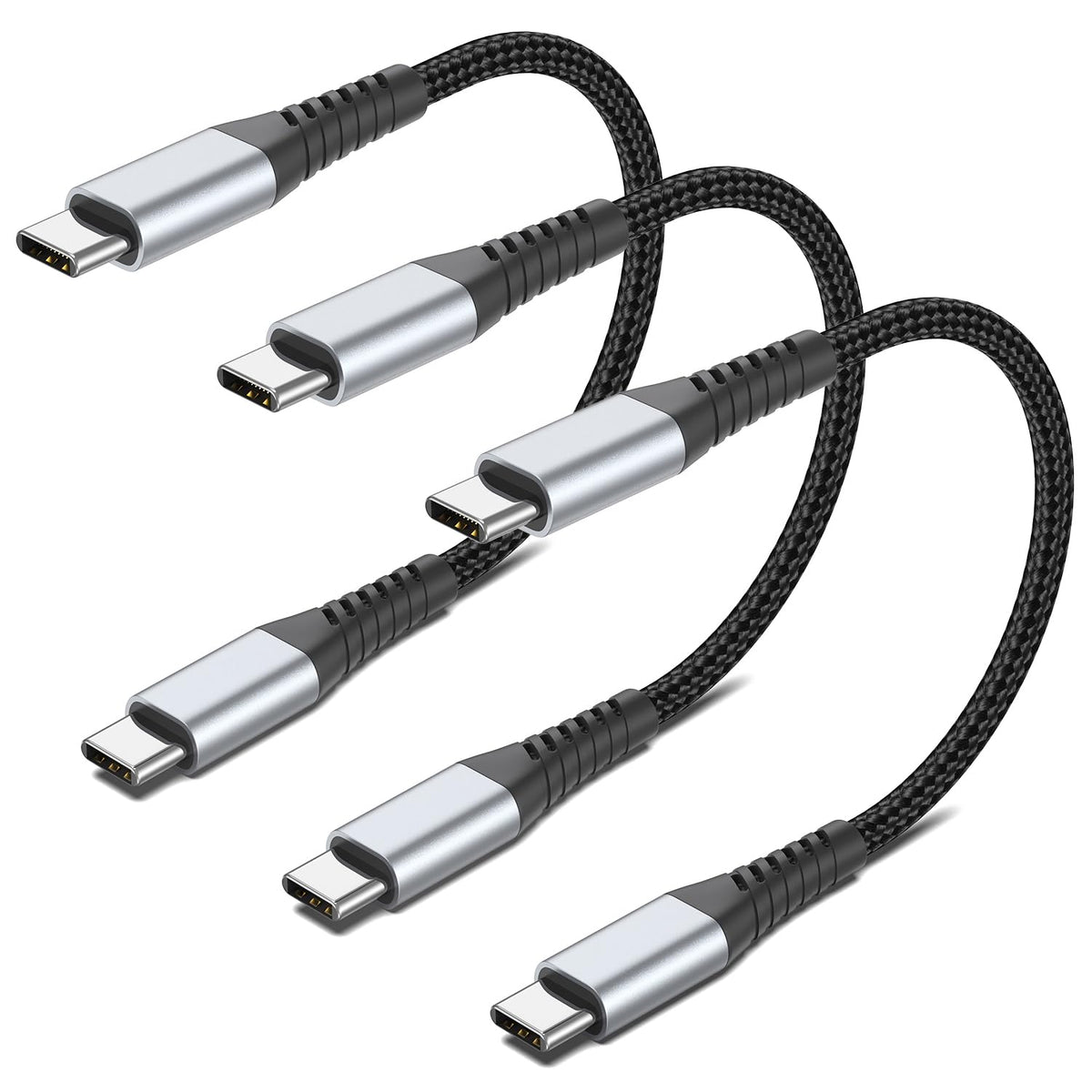 6 inch 0.5ft 3-Pack 60W S234 S23, G8, 15 16 USB C to USB C Cable, Short USB Type C Charger Cable PD Fast Charging