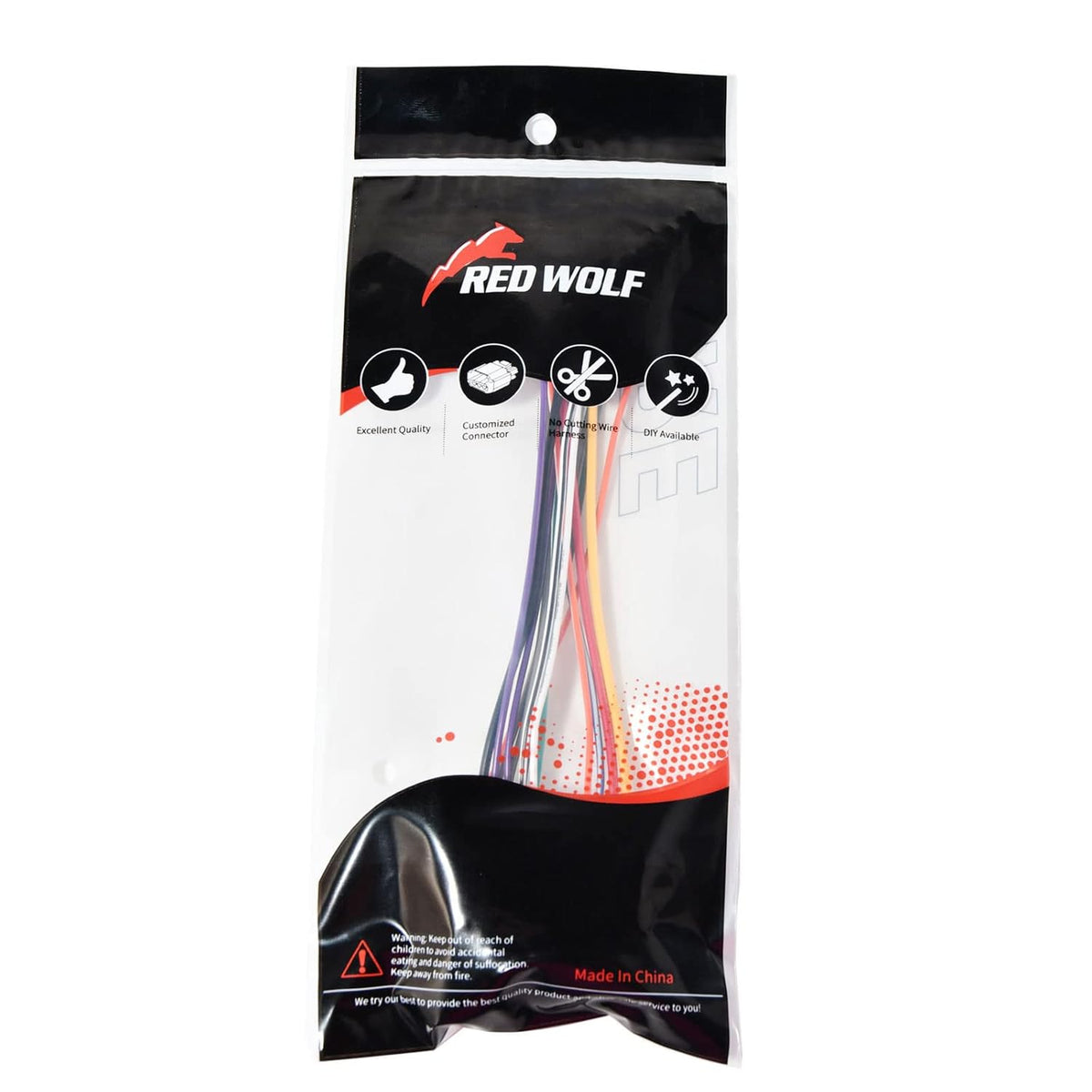 2002-2006, 2001-2007 2000-2006 RED WOLF Stereo Wiring Harness for Dodge Ram Jeep Chrysler w/Wire Connector Butt Install