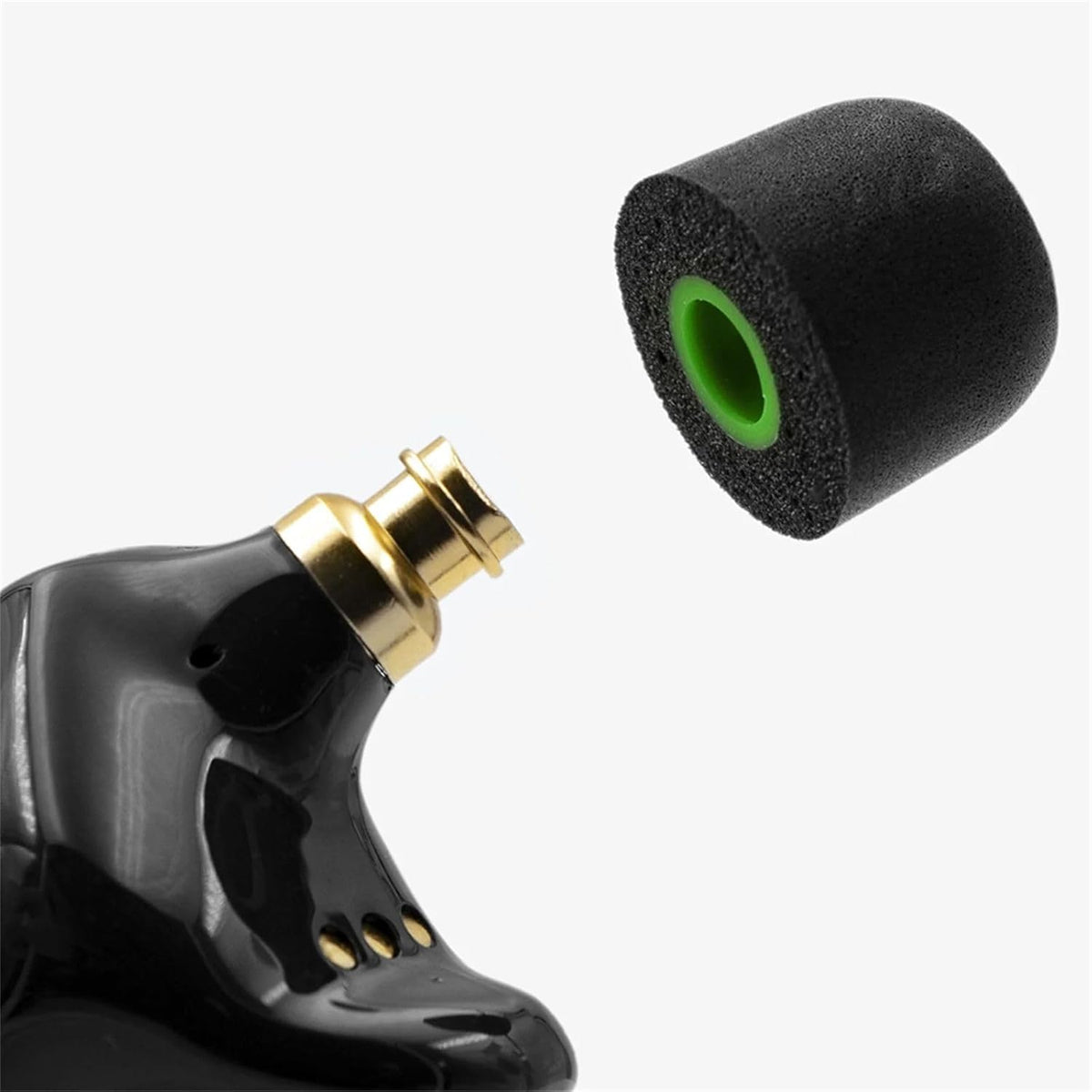 Linsoul Tripowin TP45 Spiral Groove Memory Foam Eartips, 2 Pairs in Ear Monitor Ear Plugs Suitable for 4.5mm-6.5mm Earphone Nozzle (L)