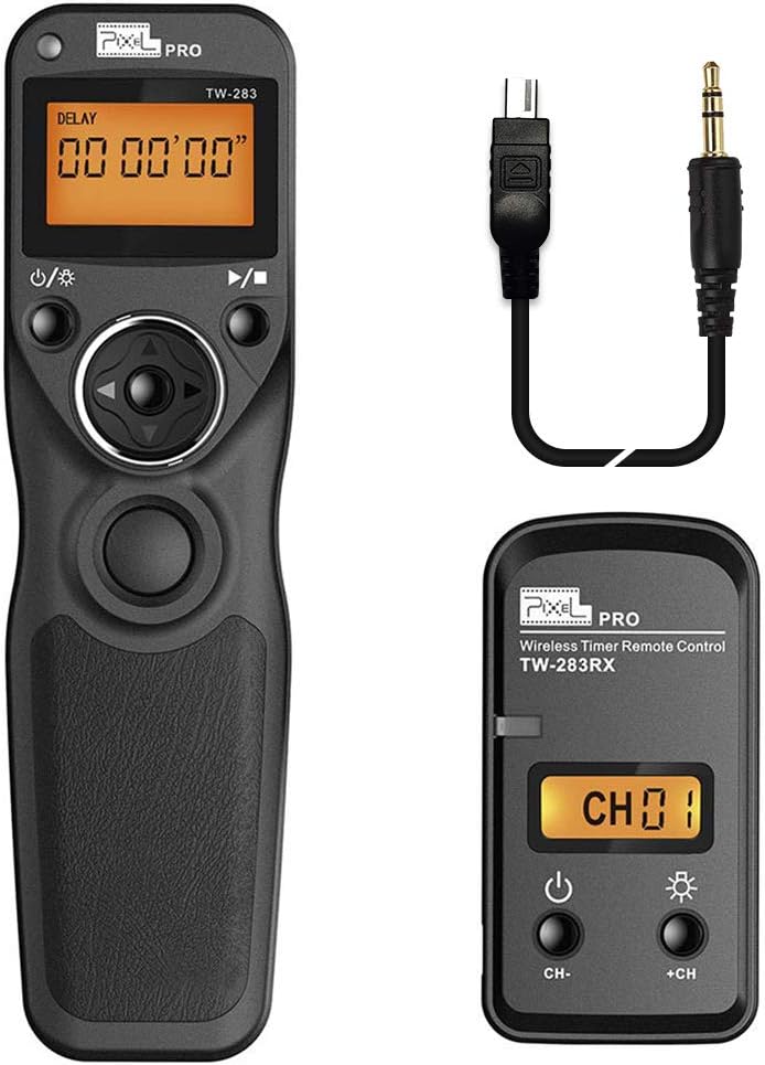 Pixel TW-283 DC2 Wireless Shutter Remote Release Control Intervalometer FSK 2.4GHz Compatible for Nikon Digital SLR Cameras D5000 D5100 D5200 D5300 D5500 D90 D7000 D7100 D7200