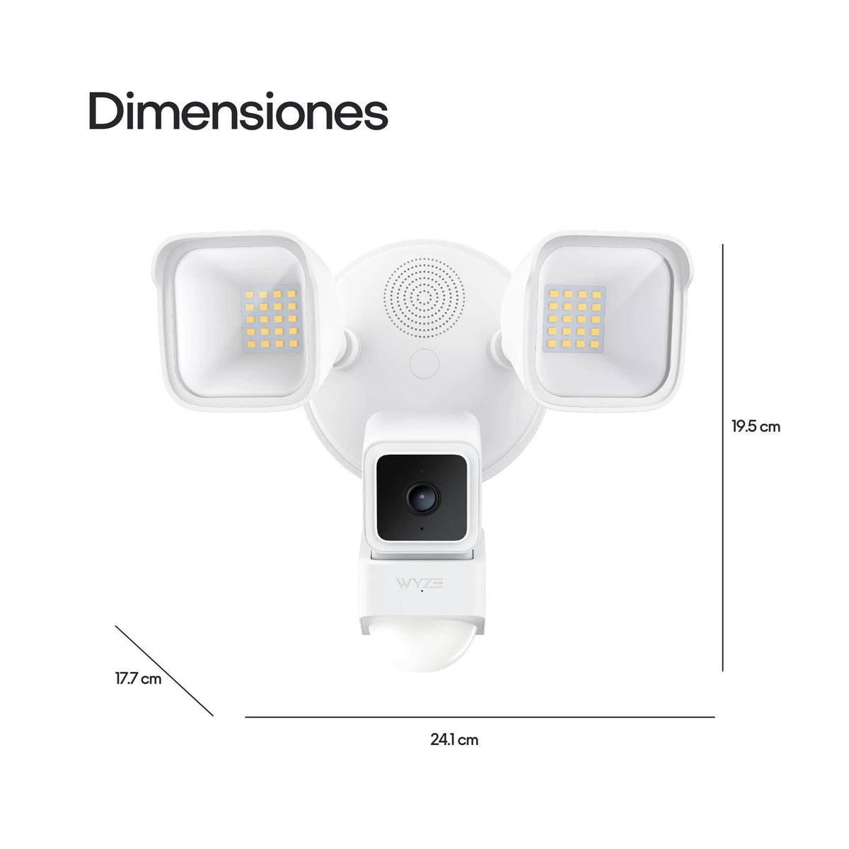 Wyze Cam Floodlight with 2600 Lumen LEDs, Wired 1080p HD IP65 Outdoor Smart Security Camera, Color Night Vision, 270-Degree Customizable Motion