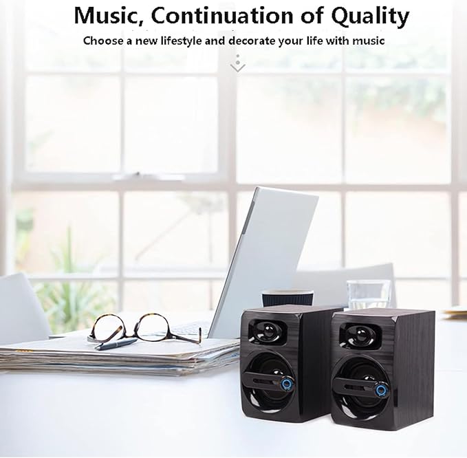 Mini Desktop Speaker for PC 2.0 Wired Compact PC Stereo Speakers 3.5mm Aux Portable Gaming Multimedia Speaker for Phone Laptop Desktop Tablet B
