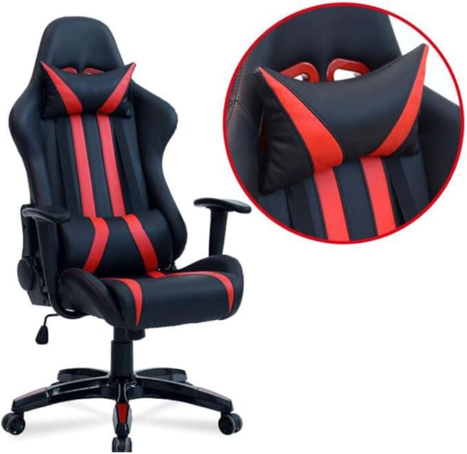 YYDS Chair Artificial Leather Gaming Chair Executive Ergonomic Swivel Chair with Headrest and Lumbar Pillow Fashion Esports Chair Ergonomically (Color : Sky Blue)