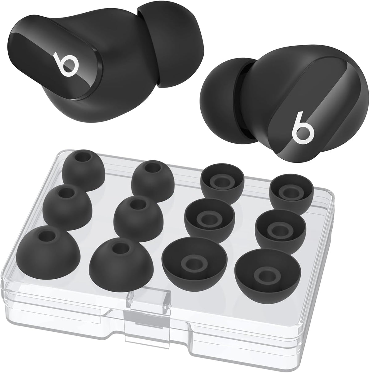 AhaStyle Ear Tips for Beats Studio Buds/Powerbeats Pro 2/Solo Buds/Fit Pro/Studio Buds+【Fit in The Charging Case】6 Pairs S/M/L Silicone Ear Covers Replacement Tips for Beats Wireless Bluetooth Earbuds