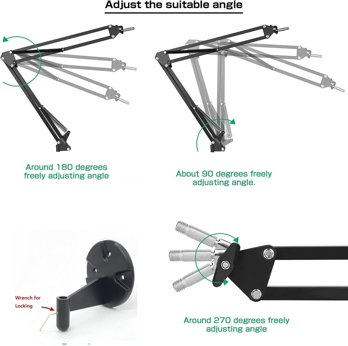 AceTaken 10'' C920s C930 C922x C925e C615 Webcam Ring Light Wall Mount, Streaming Light with Folding Arm Wall Holder