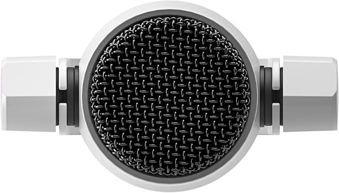 Rode PodMic Dynamic Broadcast Microphone (White) with PSA1+ Microphone Boom Arm WS14 Pop Filter and Premium XLR Cable (Orange)