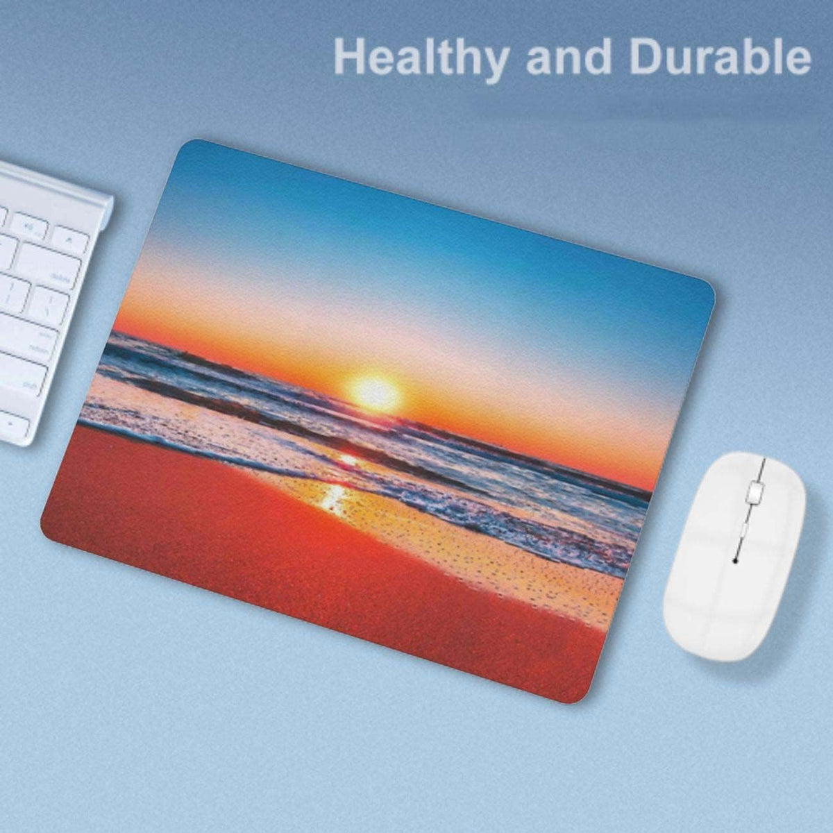 Sunrise Mouse Pad, Square Mousepad,Waterproof Mouse Mat Non-Slip Rubber Base MousePads for Office Home Laptop Travel, 9.5"x7.9"x0.12" Inch