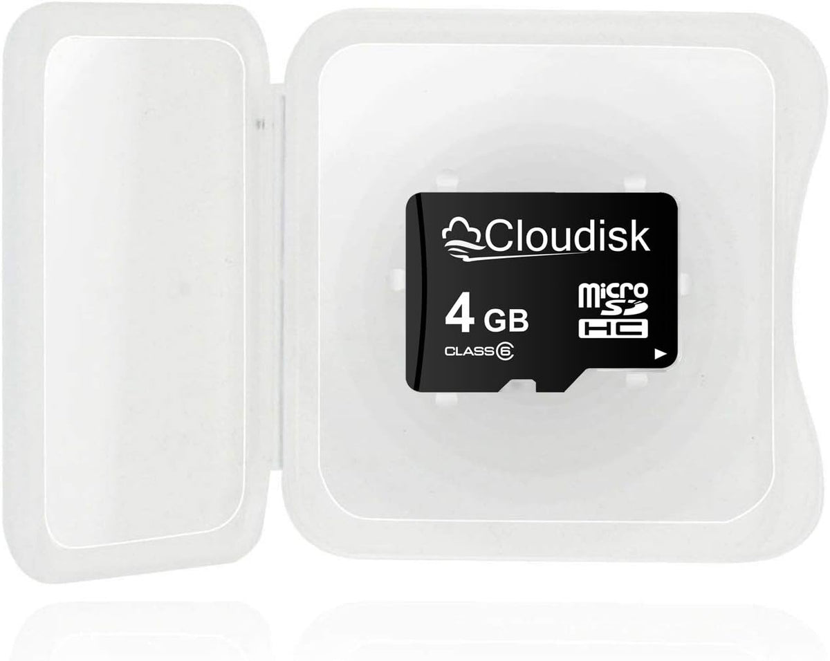 Cloudisk Pack 10 4GB C6 (4GB) of Micro SD Card Flash Memory Card Micro SDHC with SD Adapter, Card Reader