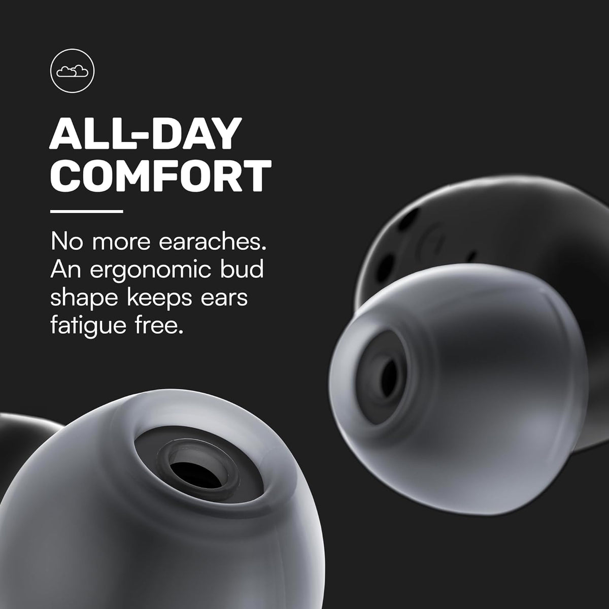 Raycon Everyday Earbuds Plus - Bluetooth True Wireless in-Ear Buds with 32 Hours Playtime, Multipoint Technology, Extreme Comfort, and Active Noise Cancellation (Carbon Black)