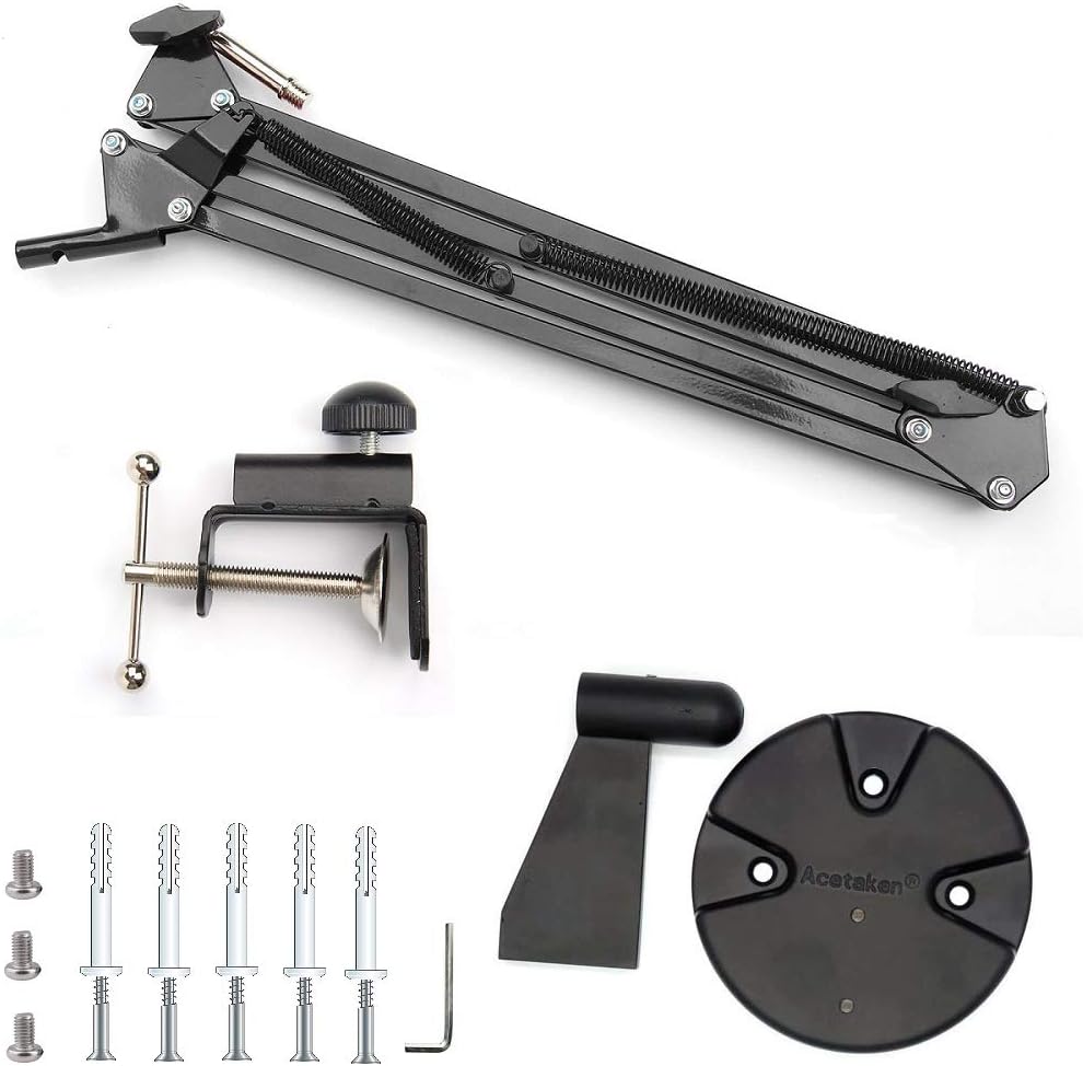 AceTaken 2in1 C920 C920s C922x C930e C925e Webcam Stand Kit, Wall Mount and Clamp Arm Holder for Logitech Brio