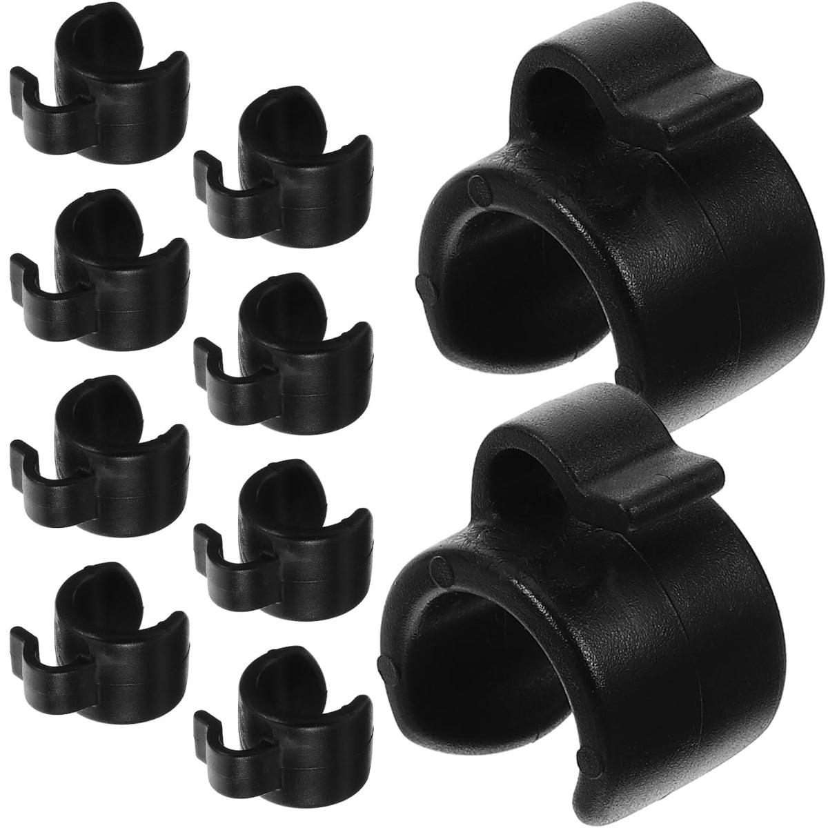 SHOWERORO Tripod Cord Clamp Cable Clips 20-Pack for Mic Stand and Phone Stand Cable Management Pole Mount Organizer for Live Str