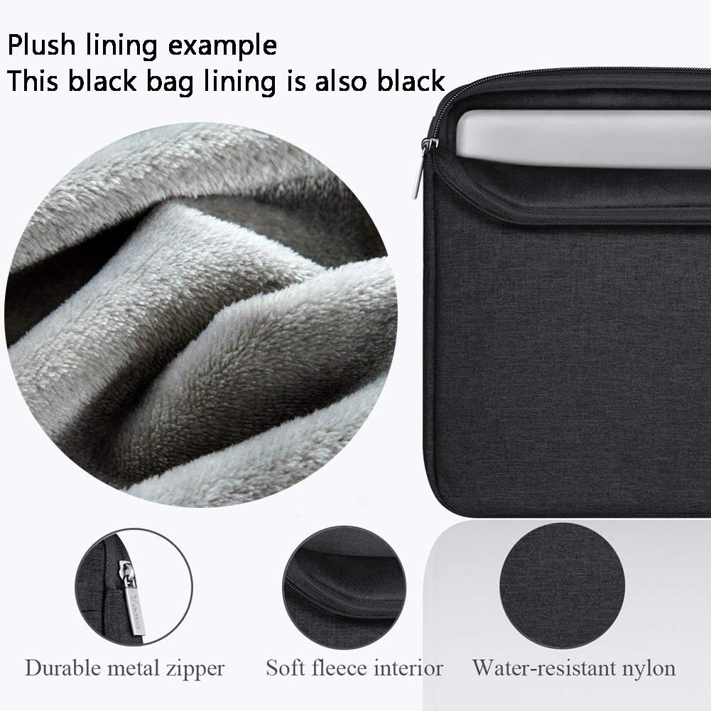 Voova Laptop Sleeve Carrying Case 13 13.6 Inch Compatible with MacBook Air 13 M1/M2/M3/M4, MacBook Pro 13/14, IPad Pro 13, Waterproof Slim Computer Cover Bag, Black