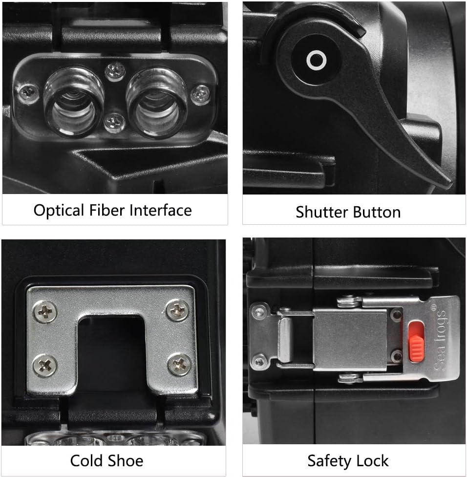 Sea frogs Underwater Camera Case Compatible with Canon EOS M6 Mark II 22MM IPX8 40m/130ft Maximum Diving Depth Waterproof Camera Housing for Diving, Surfing, Rowing, Skiing